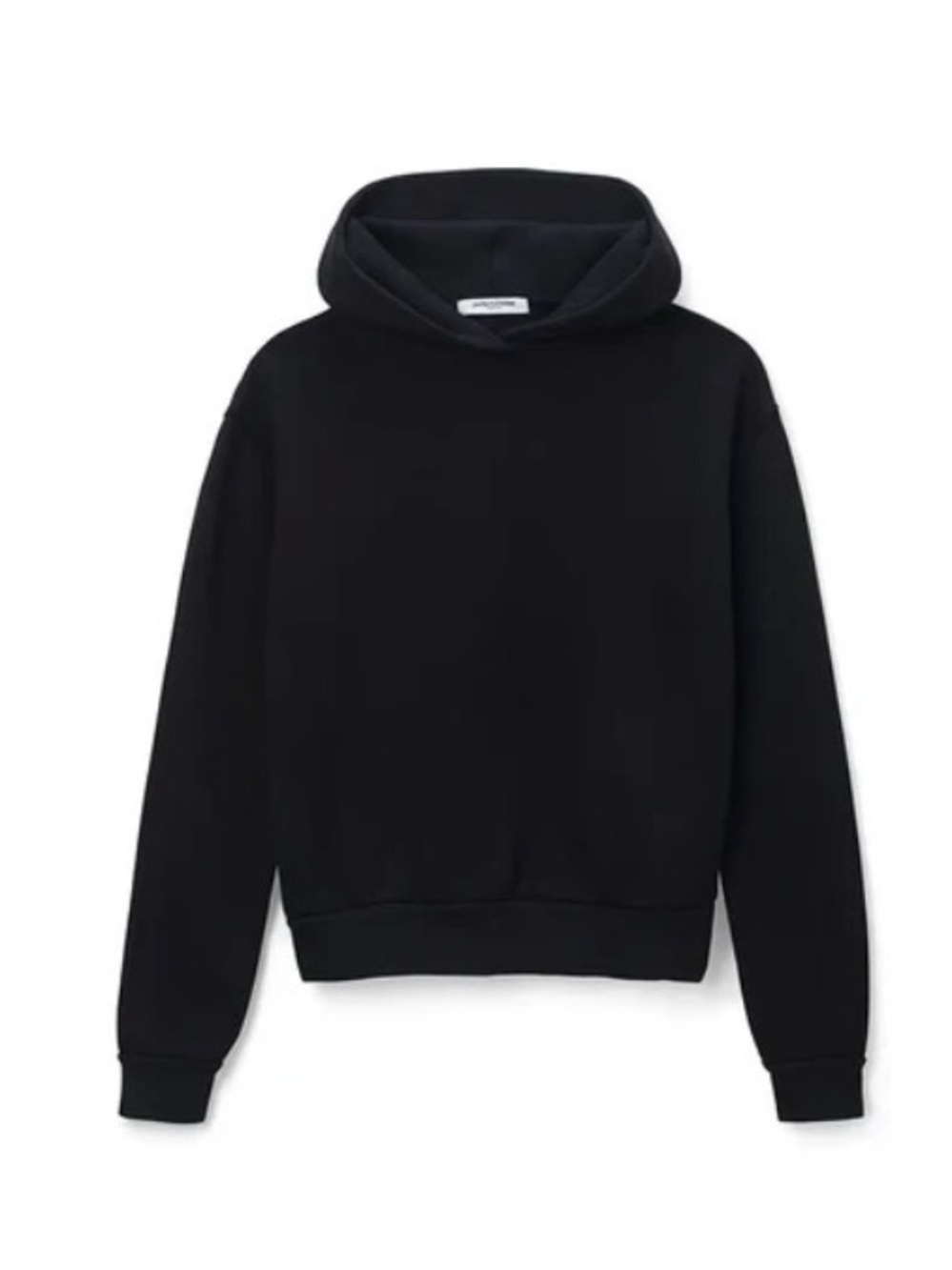 perfectwhitetee heart hoodie, size M, true black